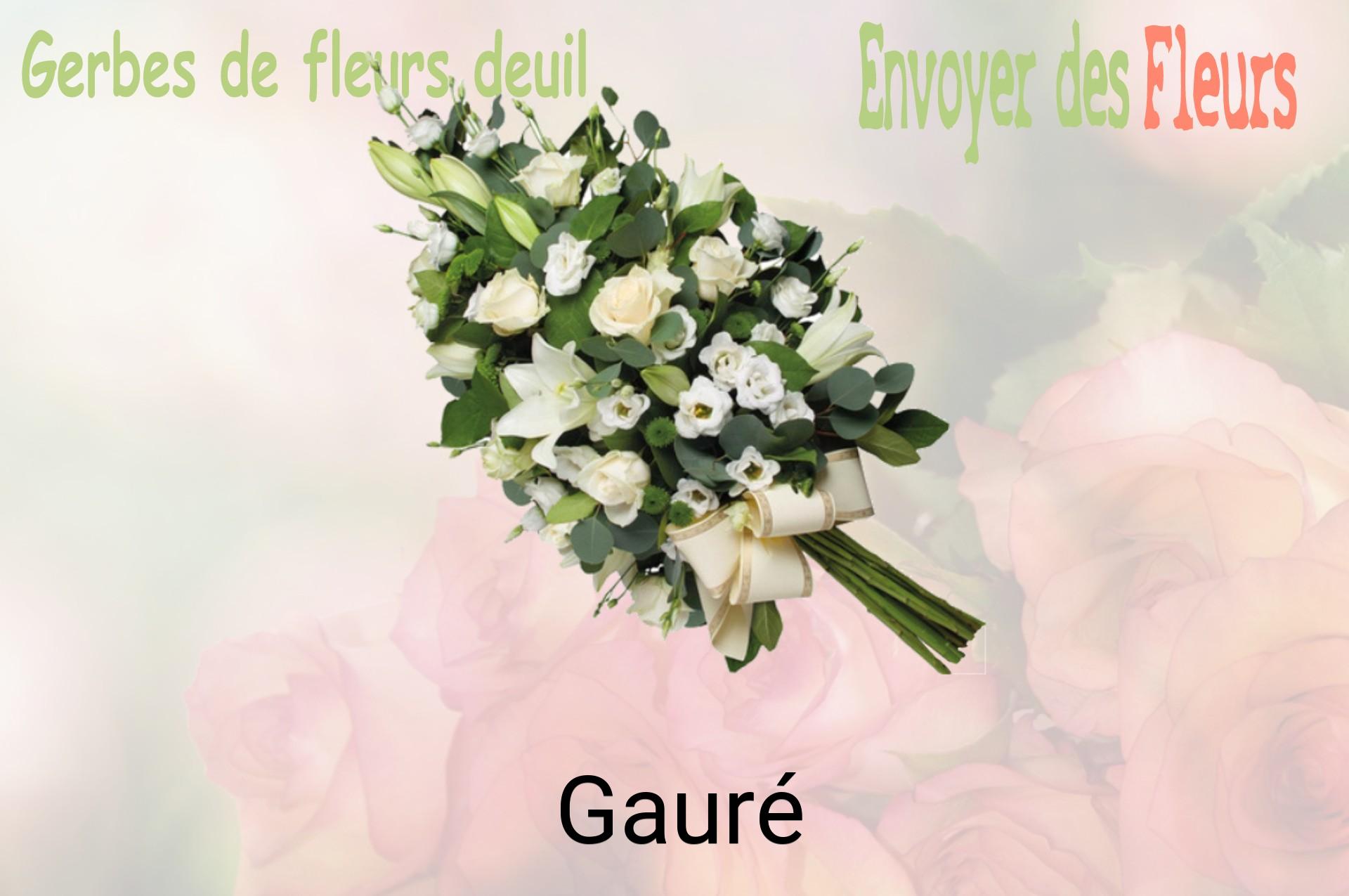 Gerbe de fleurs de deuil livrée à Gauré